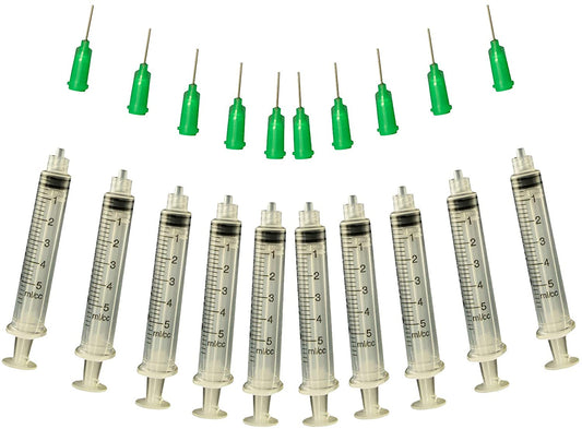 Glue Applicator Syringe for Flatback Rhinestones & Hobby Crafts, 5 Ml with 21 - stainless steel
