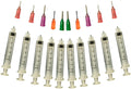 Glue Applicator Syringe for Flatback Rhinestones & Hobby Crafts, 5 Ml with Assorted Large Gauges of Precision Tips - Value Pack of 10