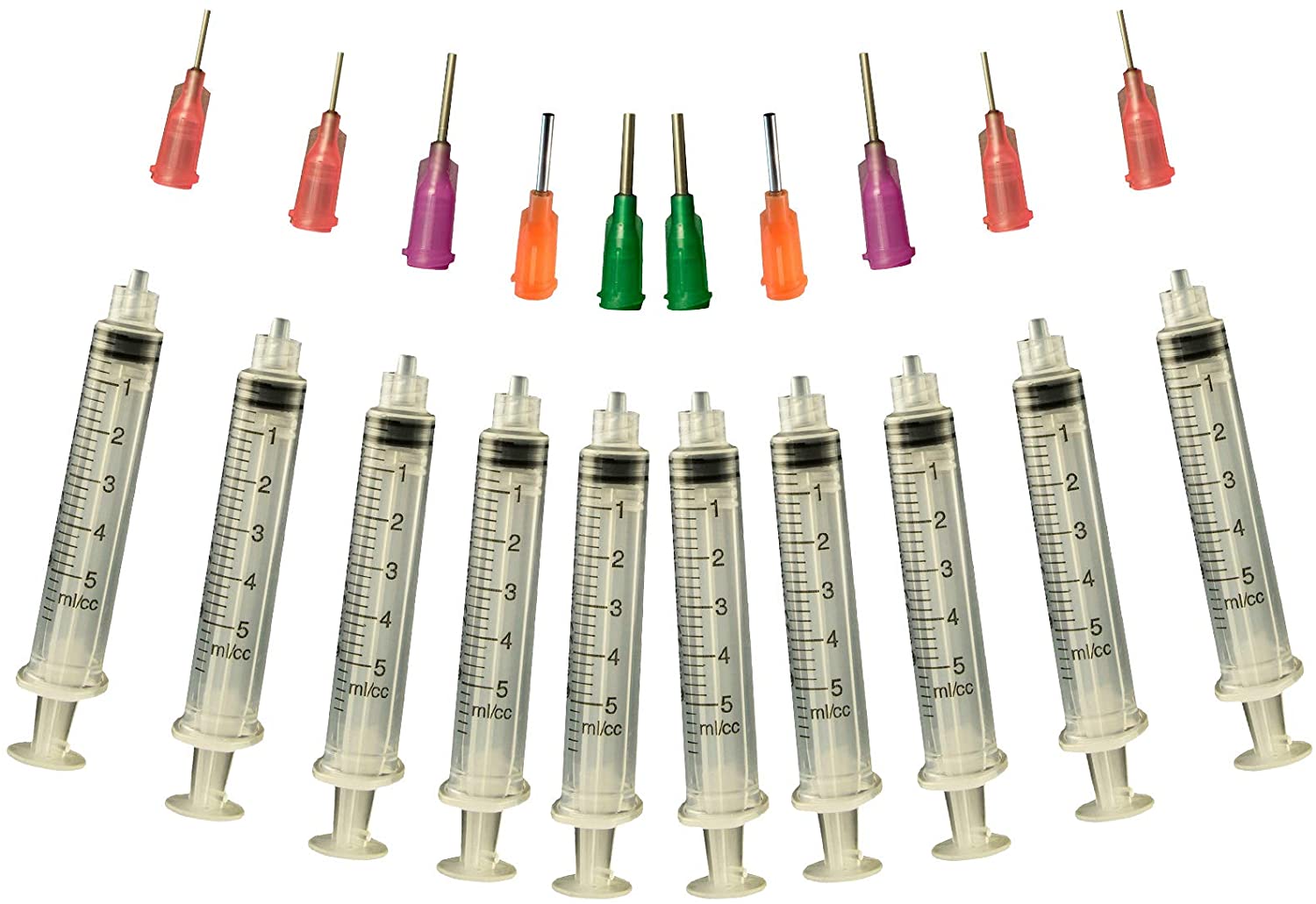 Glue Applicator Syringe for Flatback Rhinestones & Hobby Crafts, 5 Ml with