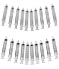20 Pack of Assorted (5ML & 10ML) Luer Lock Industrial Syringes with No Needles for Scientific Applications, Jewelry Making, Refilling, Measuring, Crafts and More