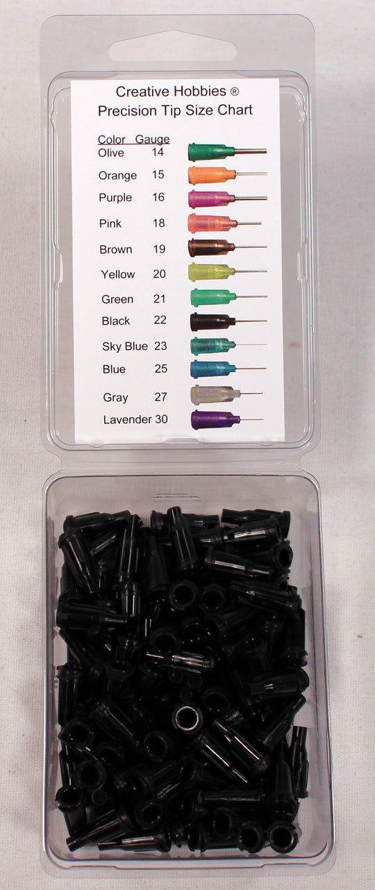 Luer Lock Dispensing Syringe Tip Cap, Black Color, 100 Pieces in Storage Pack - side view
