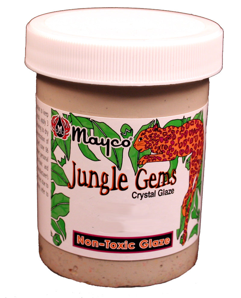 CG713 - Jungle Gems Crystal Glaze - Peacock Green - 4 Ounce Jar - side view