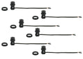 LP1970 Phenolic Candelabra (E12) Base Socket with 1.25 Inch Shoulder and Screw Ring, 8 Inch Wire Leads, Wholesale Pack of 6