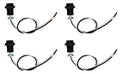 E12 Candelabra Lamp Sockets with 12 Inch Wire Leads, Hickeys and Finishing Rings - 4 Pack