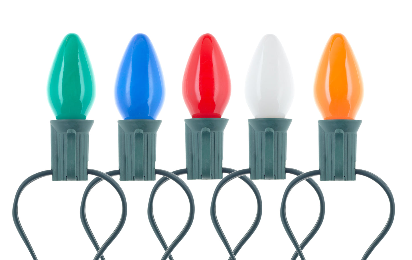 25 Ft Christmas Light String Multi Color Ceramic C7 Light Bulbs Indoor/Outdoor - view 6