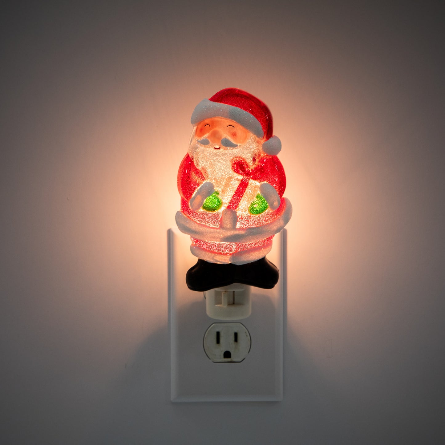 Jolly Santa Holiday Décor Night Light - close-up