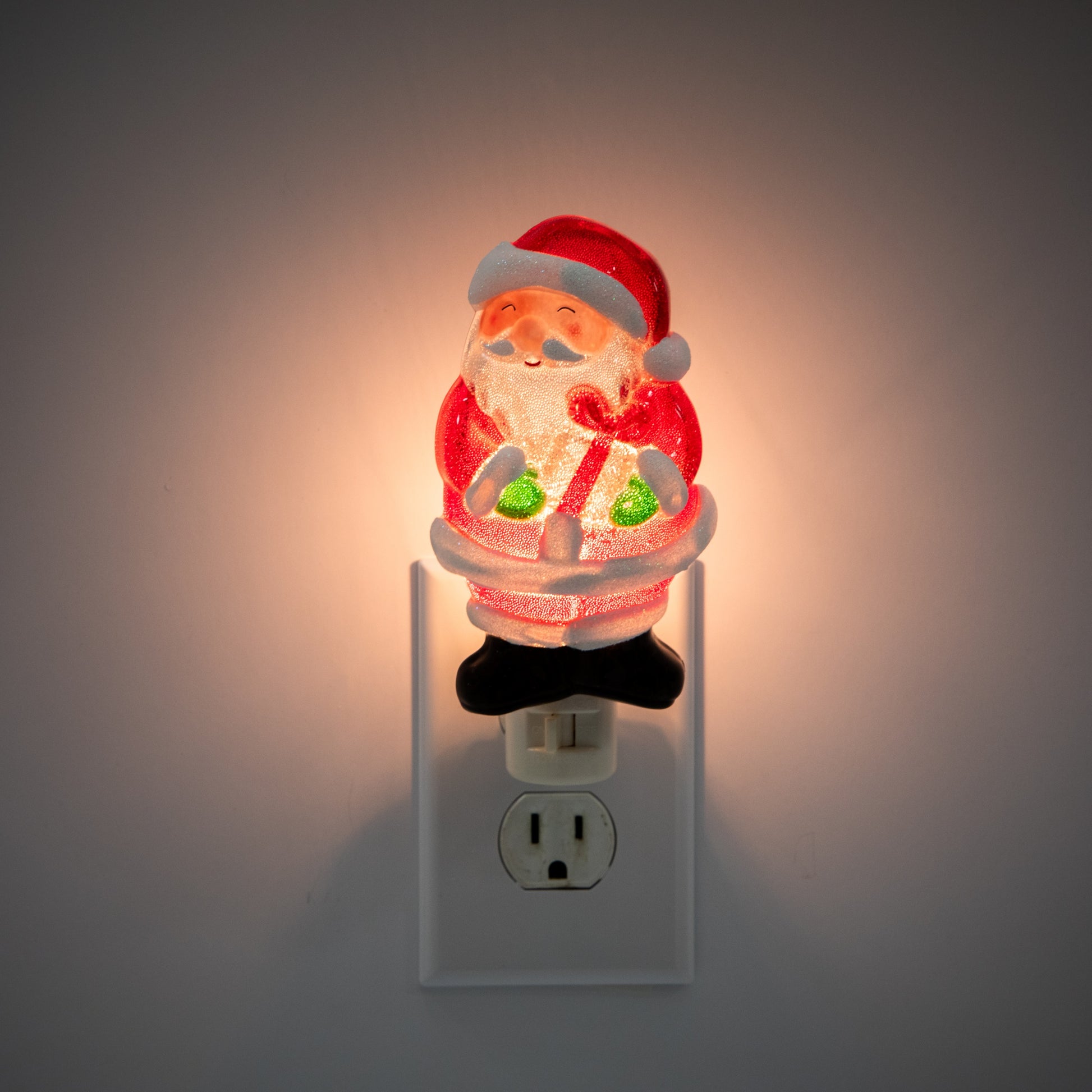 Jolly Santa Holiday Décor Night Light - close-up