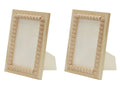 Unfinished Wooden Beaded Picture Frame | Paint or Decorate – Fits 4″ × 6″ Photos, Boho Farmhouse Display for Tabletop or Wall | 2 Pack
