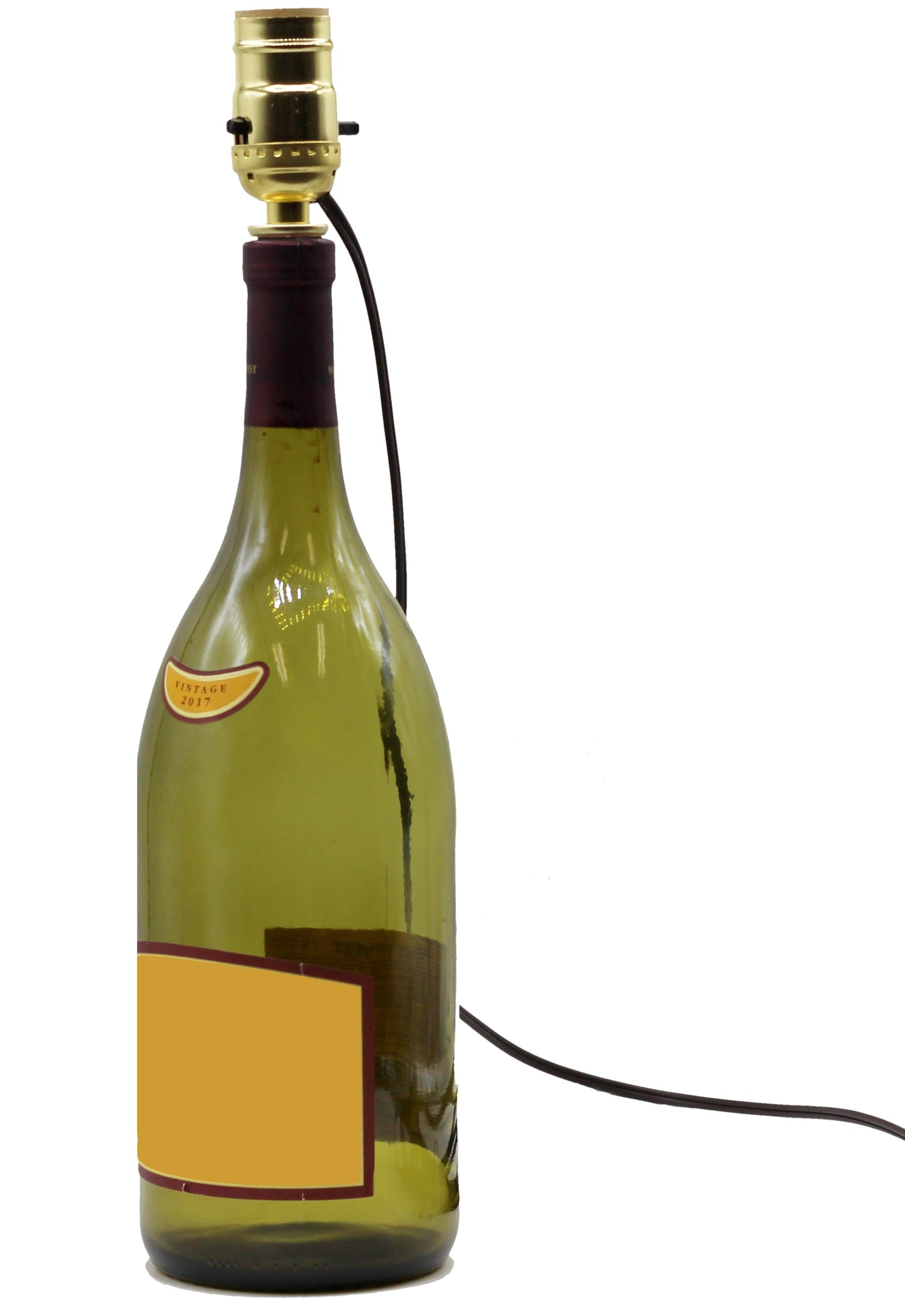 Pre-Wired Bottle Lamp Kit, Easily Convert Any Bottle Into A Lamp, DIY No - side view