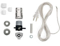 Creative Hobbies® Silver Finish Bottle Lamp Adapter Kit with 3 Rubber Adaptors for Wine, Liquor Bottles, Jugs and More