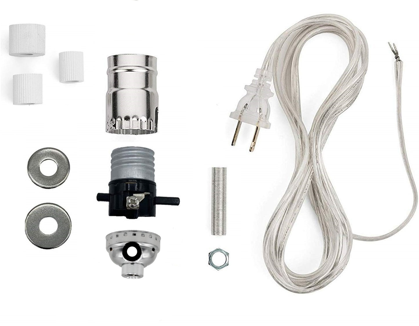 Creative Hobbies® Silver Finish Bottle Lamp Adapter Kit with 3 Rubber Adaptors