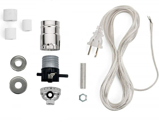 Creative Hobbies® Silver Finish Bottle Lamp Adapter Kit with 3 Rubber Adaptors