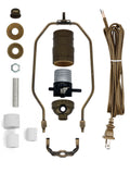 Lamp Kit for Liquor Bottles, Wine Bottles - Includes All Adapters and Parts - Antique Brass Finish