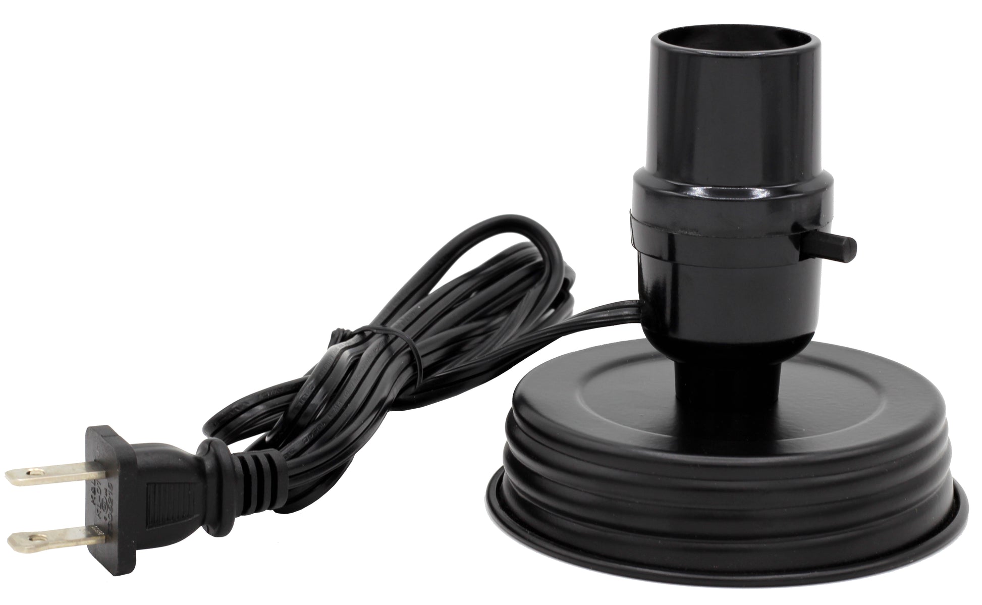 Wide Mouth Black Mason Jar Lamp Conversion Kit #M974K-W, Pre-Wired Ready to Use! - for diy