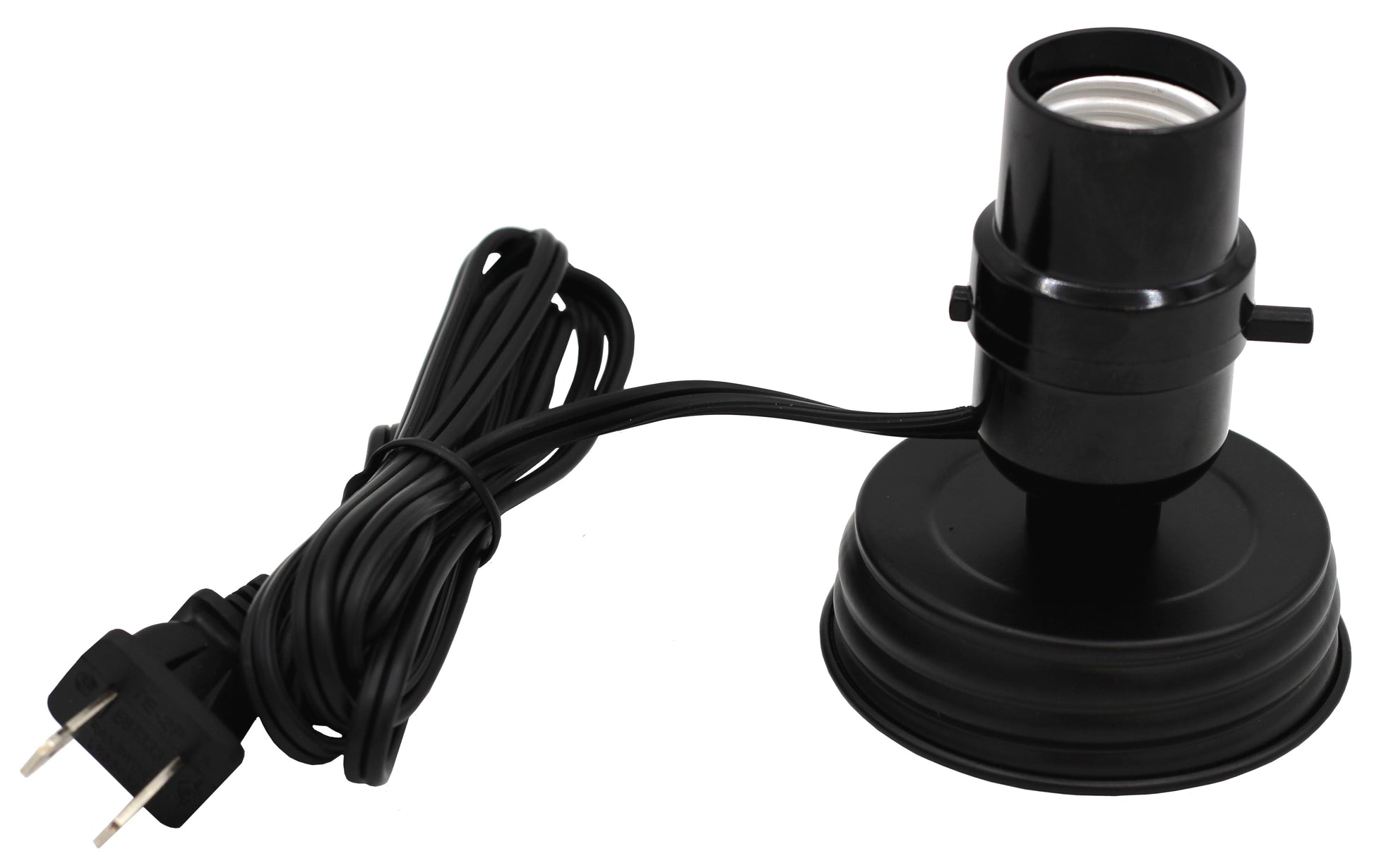 Black Mason Jar Lamp Conversion Kit #M974K, Regular Mouth, Pre-Wired Ready to - for diy