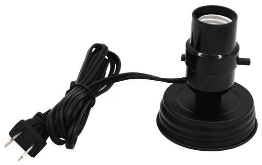 Black Mason Jar Lamp Conversion Kit #M974K, Regular Mouth, Pre-Wired Ready to - for diy