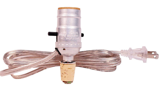 M992S Wine Bottle Lamp Making Kit Is Pre-wired and Easy to Use! Silver Color - brass