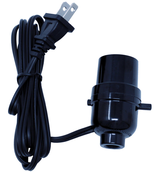 M995K Instant Lamp Kit,  Black Push Thru On/Off Medium Base Lamp Socket is - for lamp making