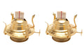 Brass Plated Oil Burner with Cotton Wick - Replacement for Antique Kerosene Lamps | 2 Pack