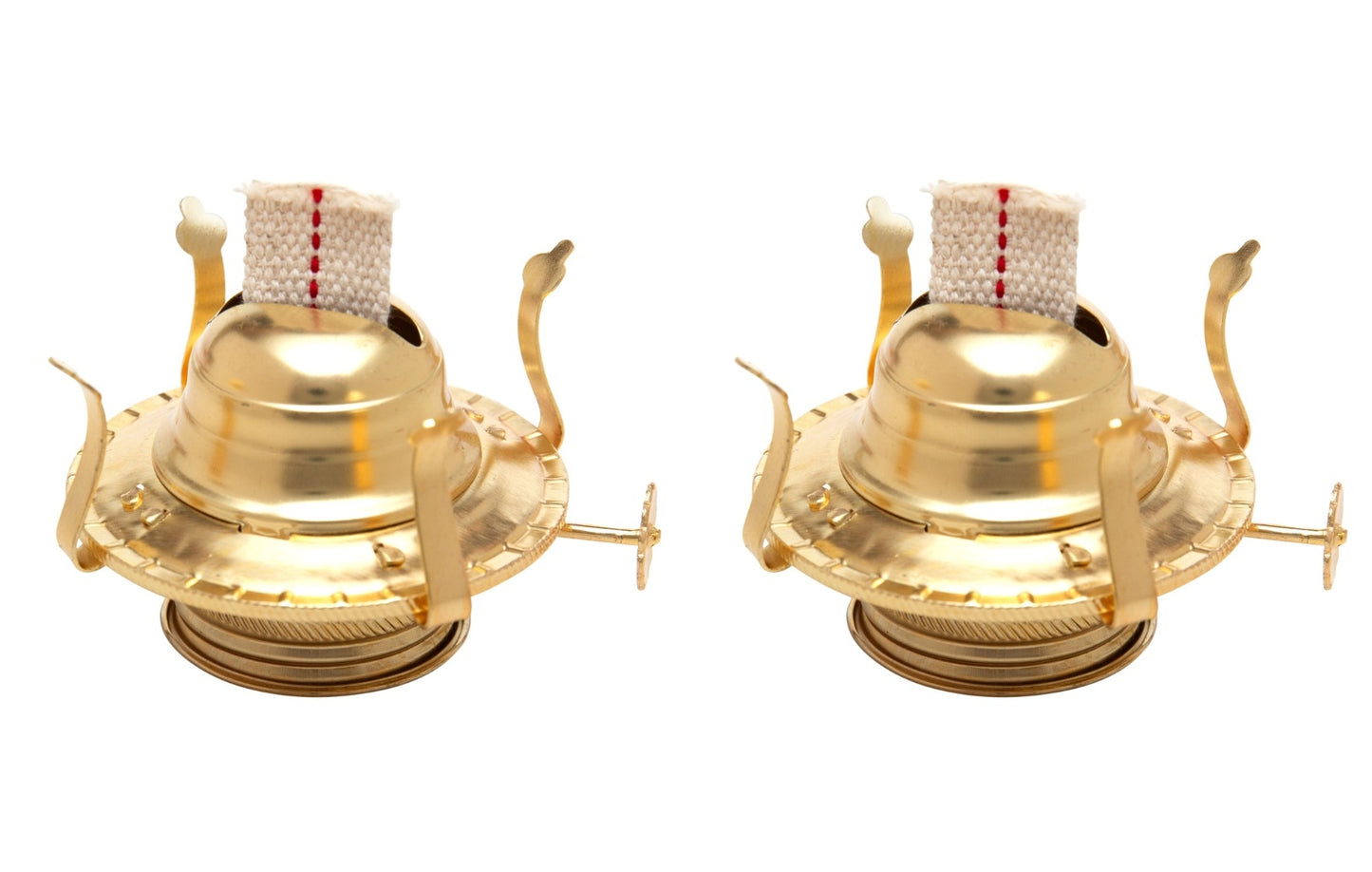 Brass Plated Oil Burner with Cotton Wick - Replacement for Antique Kerosene - for craft