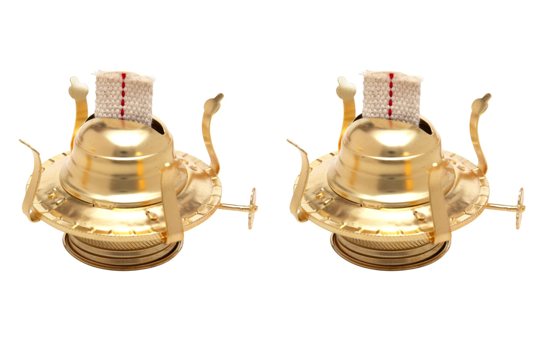 Brass Plated Oil Burner with Cotton Wick - Replacement for Antique Kerosene - for craft