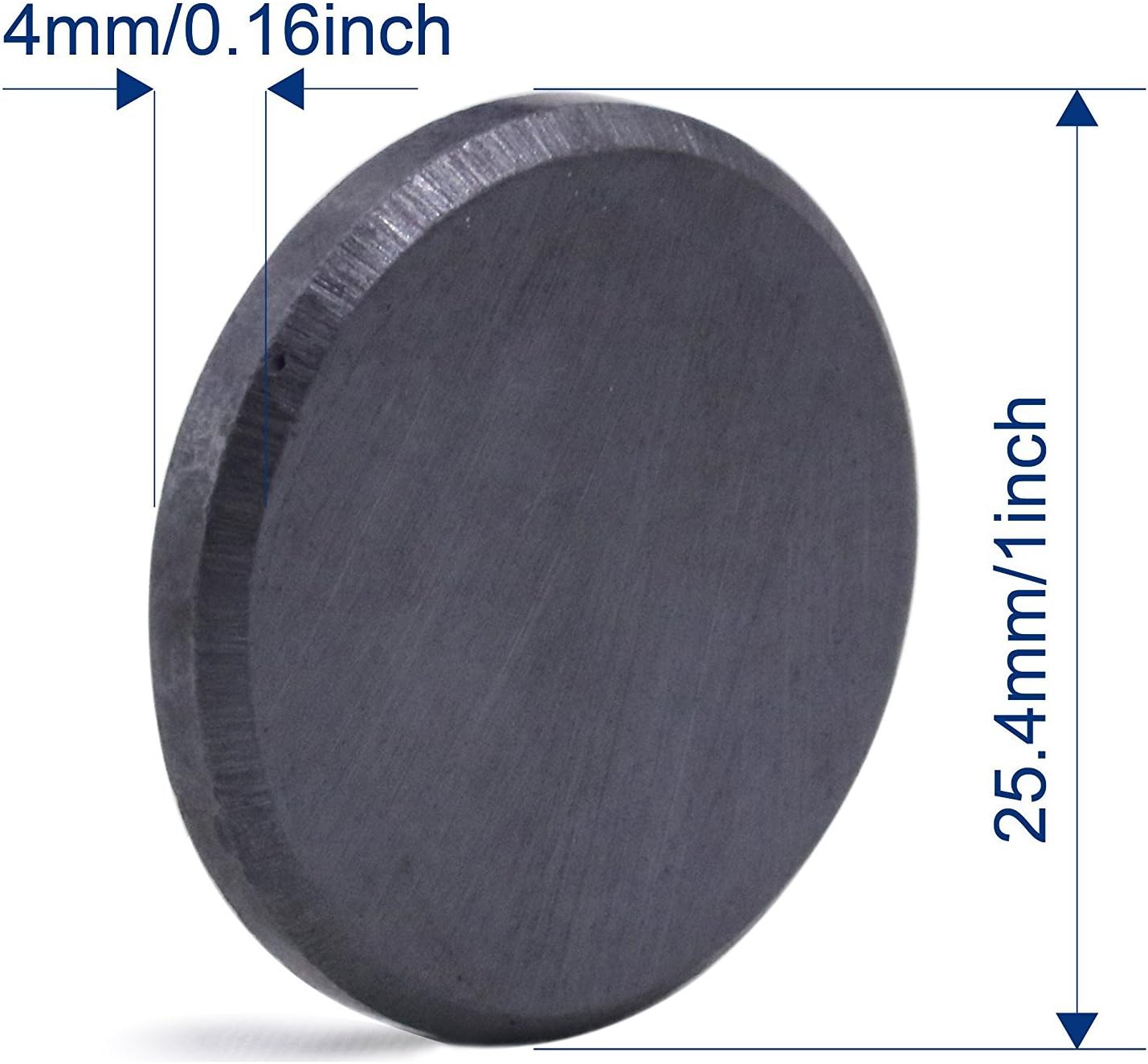 Strong 1" Round Flat Ceramic Disc Magnets For DIY Crafts ~ Lot of 25 Pieces - detail