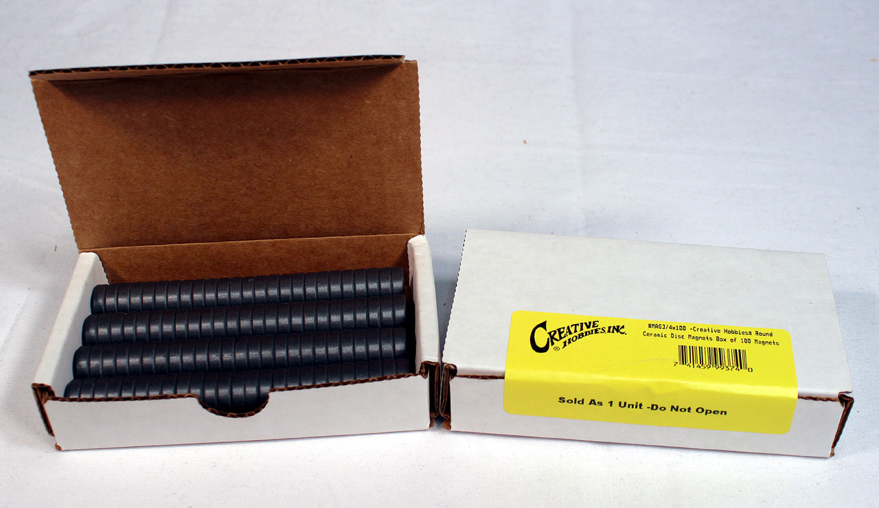 Creative Hobbies Ceramic Industrial Magnets -11/16 Inch (.709) Round Disc x - side view