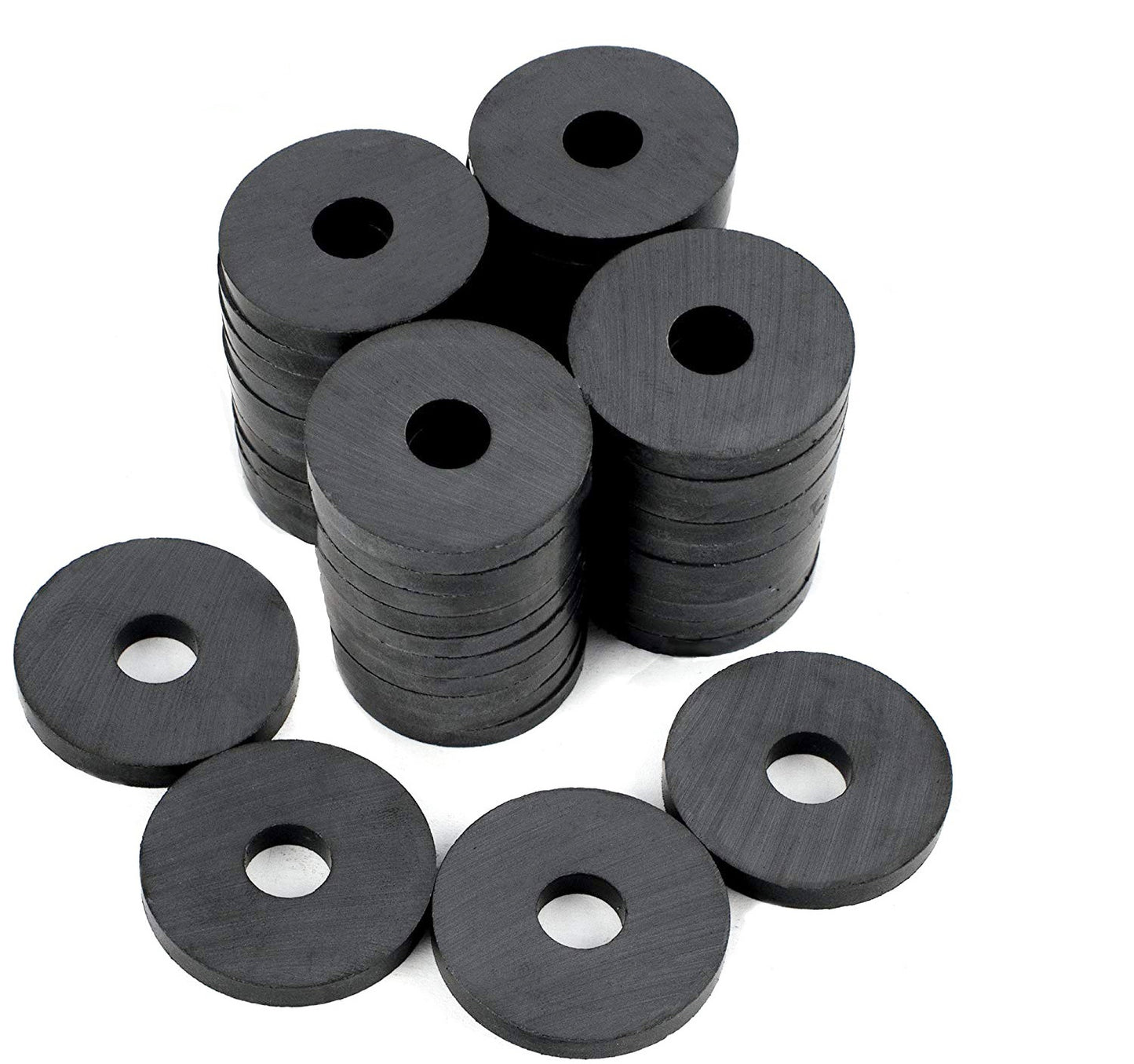 1.25" Round Ceramic Donut Magnets 29 Pcs - For office, classroom, fridge use!