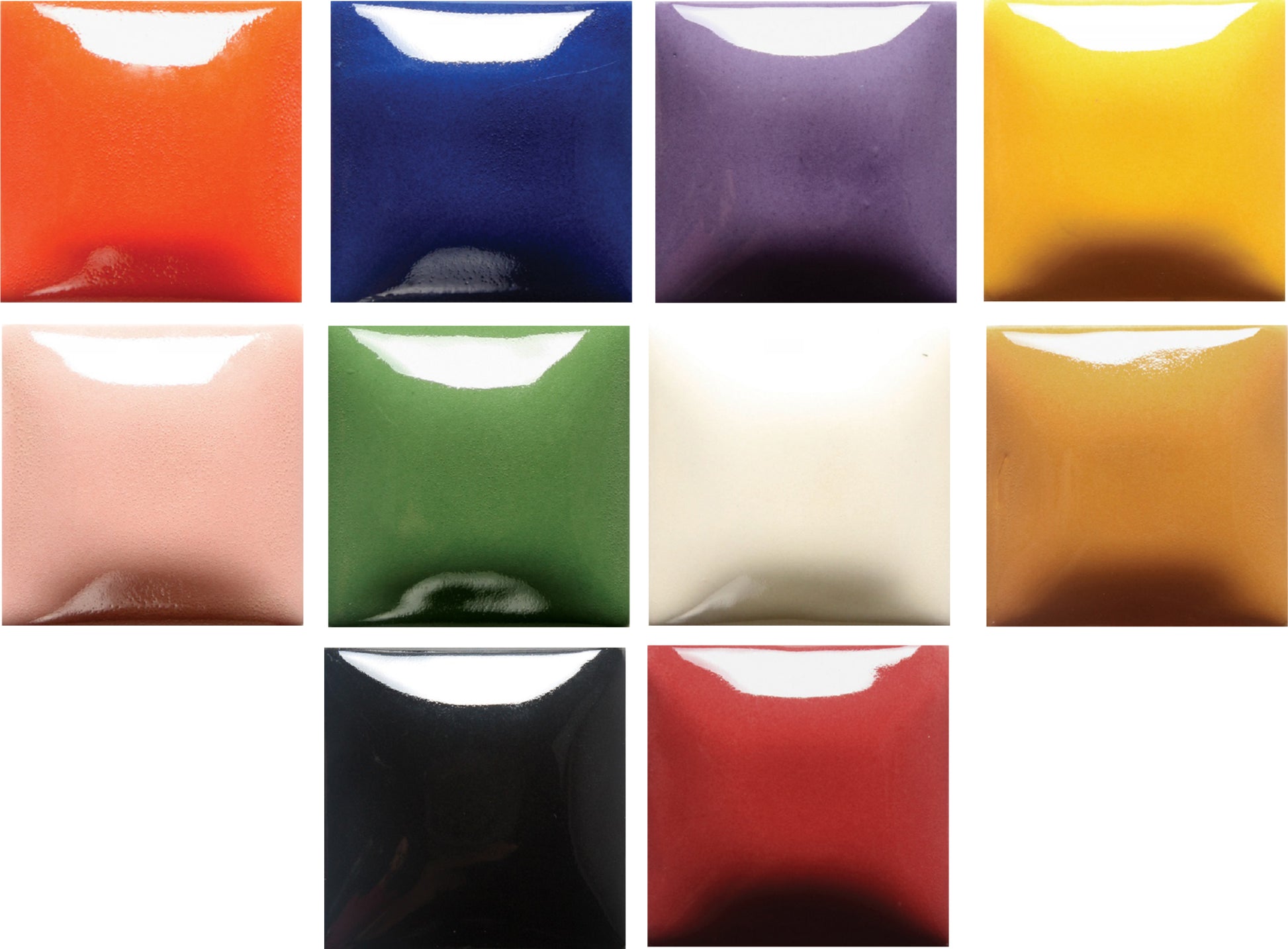Mayco Underglaze Set 1 - Set of 10 - Assorted Colors in 2 ounce Jars with Free - side view