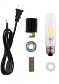 Large Ceramic Christmas Tree Wiring Kit with 1.5 watt LED Bulb, Standard (Edison) Base Socket, Great for Lighting Large Size Objects