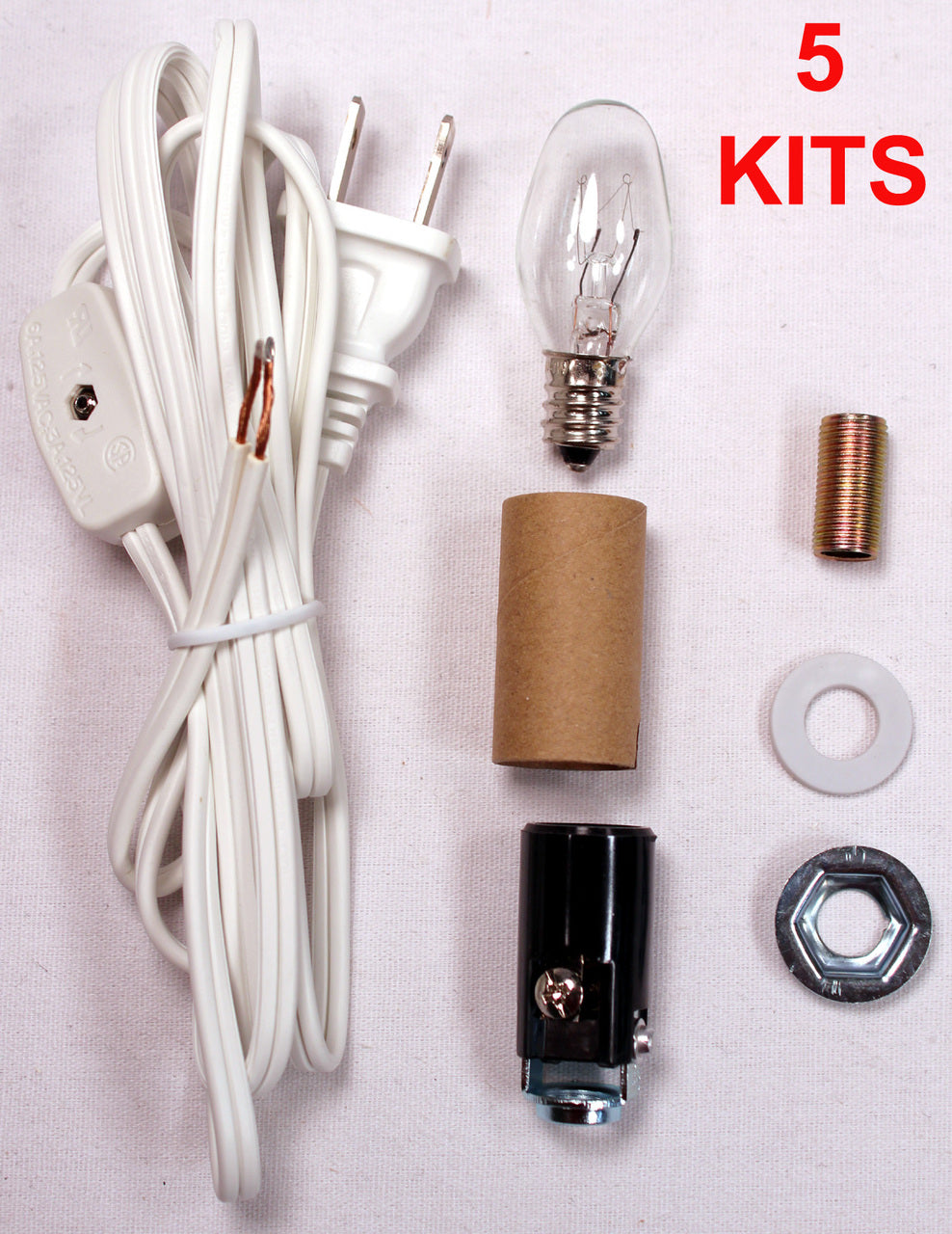 Creative Hobbies® ML2-B6 Small Christmas Tree Wiring Kit, Great For Lighting - side view
