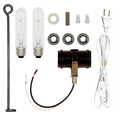 Extra Tall Christmas Tree Wiring Kit #ML5-2B6, Double 40 watt bulbs, Wire Bracket, Double Medium (Edison) Base Socket, Great For Lighting Large Size Objects