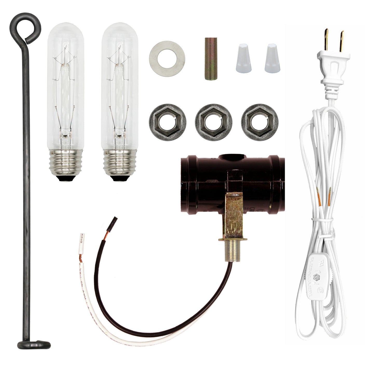 Extra Tall Christmas Tree Wiring Kit #ML5-2B6, Double 40 watt bulbs, Wire - ceramic