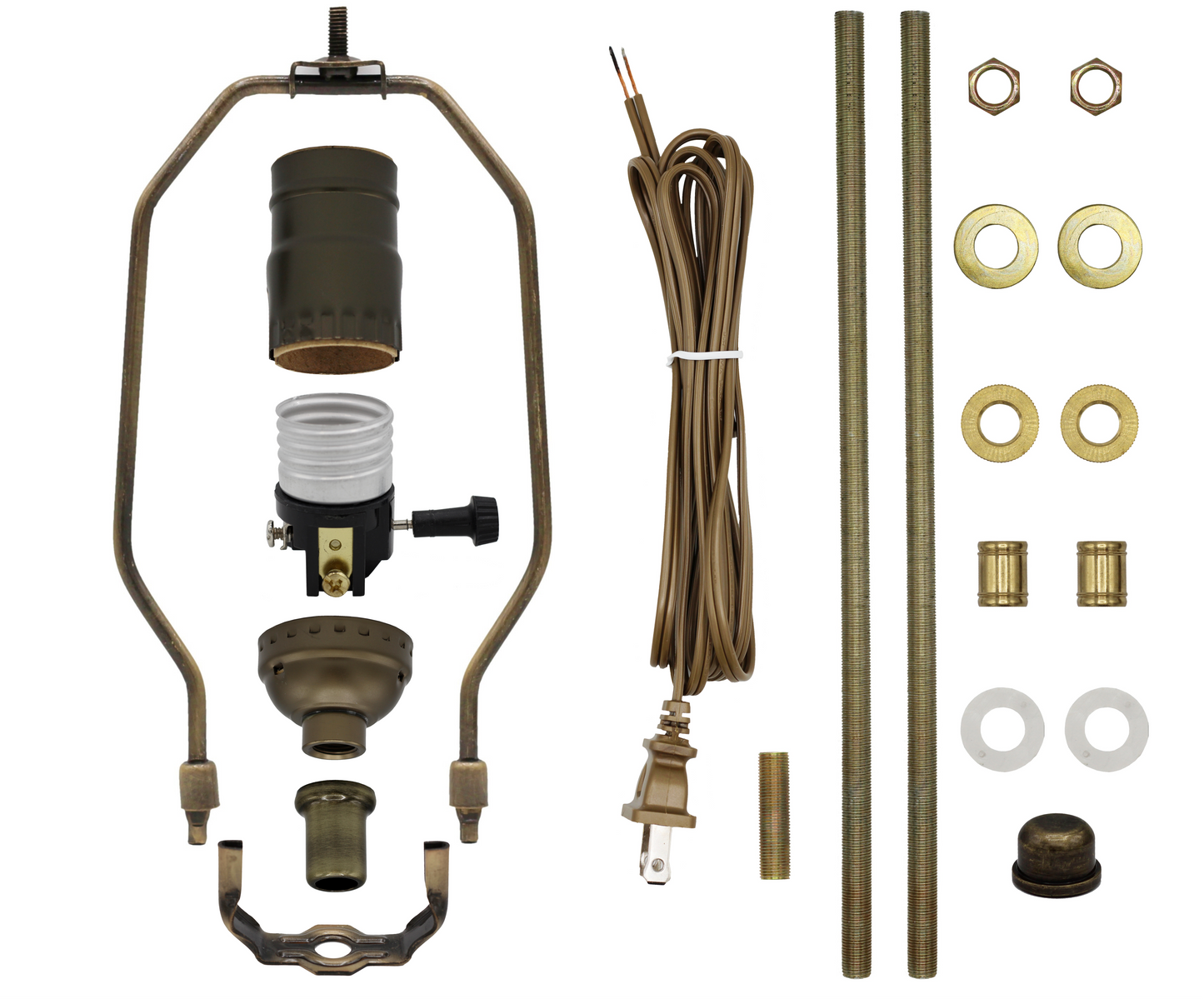 ML94KIT Premium Lamp Kit with All Parts for DIY Lamp Design or Repair (Antique
