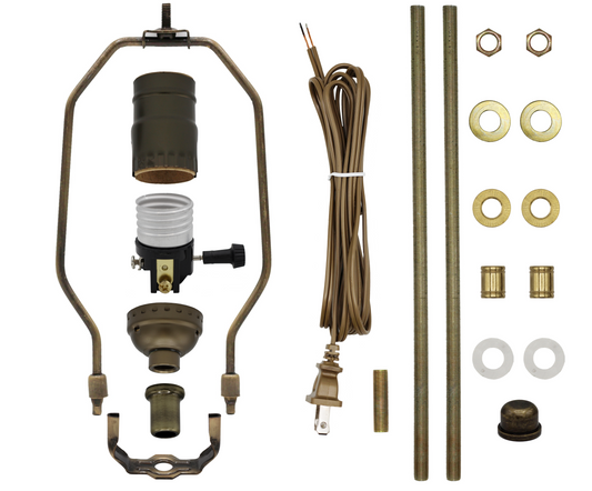 ML94KIT Premium Lamp Kit with All Parts for DIY Lamp Design or Repair (Antique