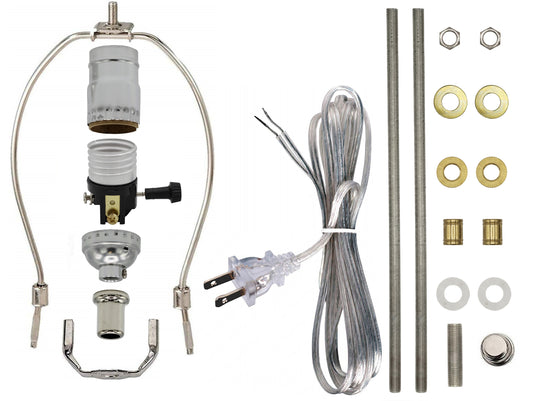 ML94KIT Premium Lamp Kit with All Parts for DIY Lamp Design or Repair (Silver)