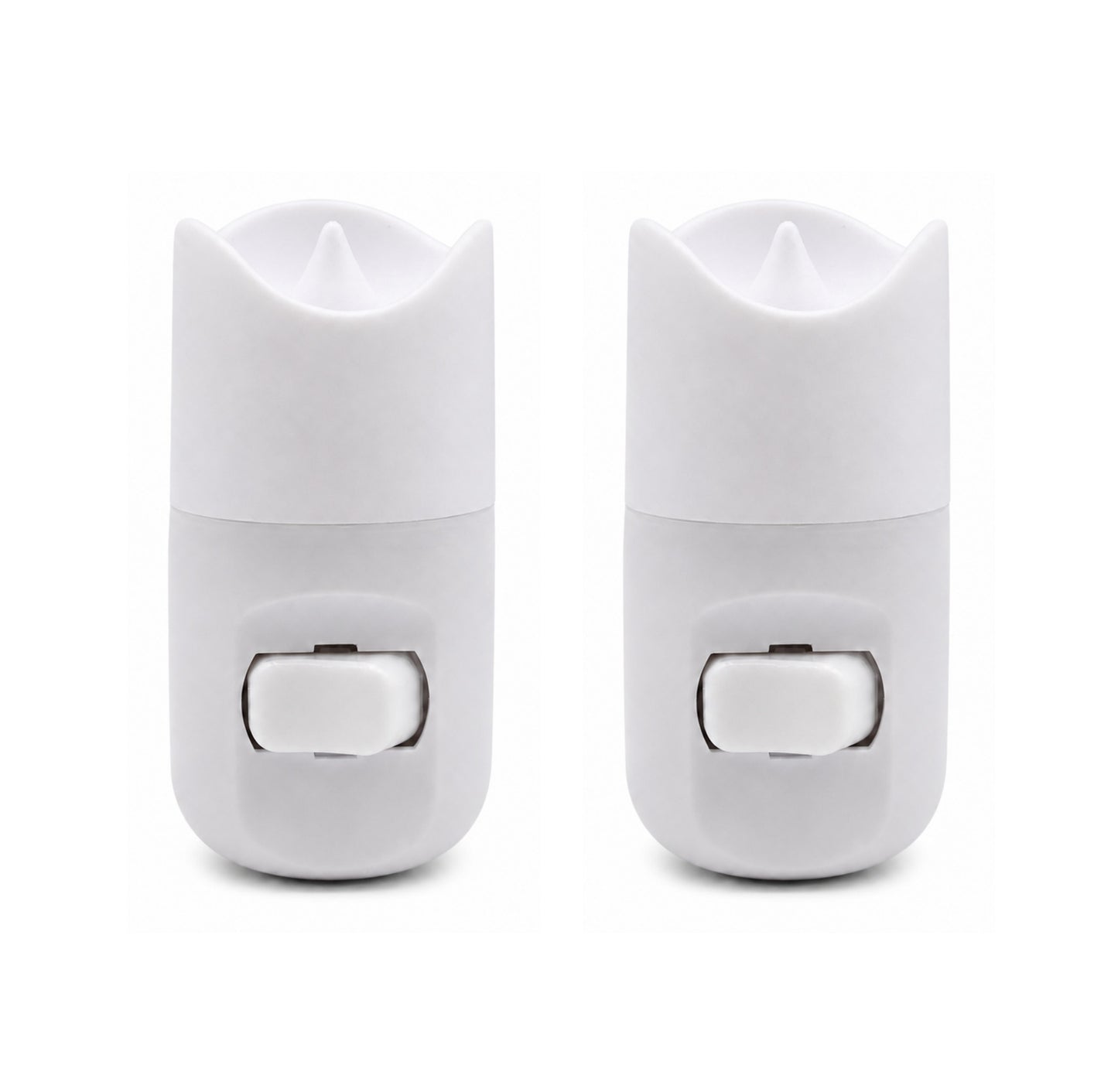 LED Candle Night Light, Orange Glow, White Body with On/Off Switch