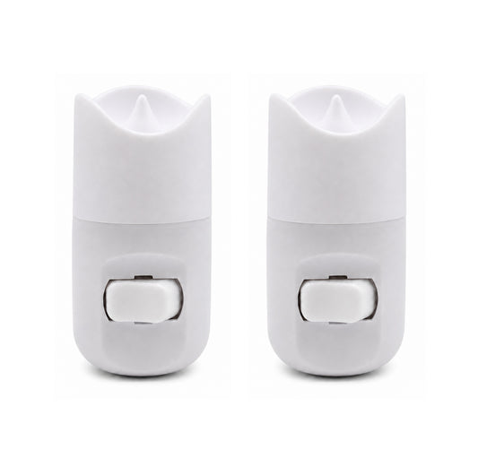 LED Candle Night Light, Orange Glow, White Body with On/Off Switch
