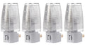 Plug in Night Light with Manual On/Off Switch for Hallway, Kid’s Bedroom, Stairways – Includes 4W Bulb | 4 Pack