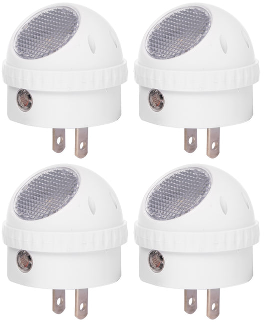 Plug in Night Light with Cool White LED, 360° Rotation and Dusk to Dawn Sensor