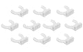 White Plastic Mounting Bracket for Night Light Shade - Clips onto Night Light Module Base - Pack of 10