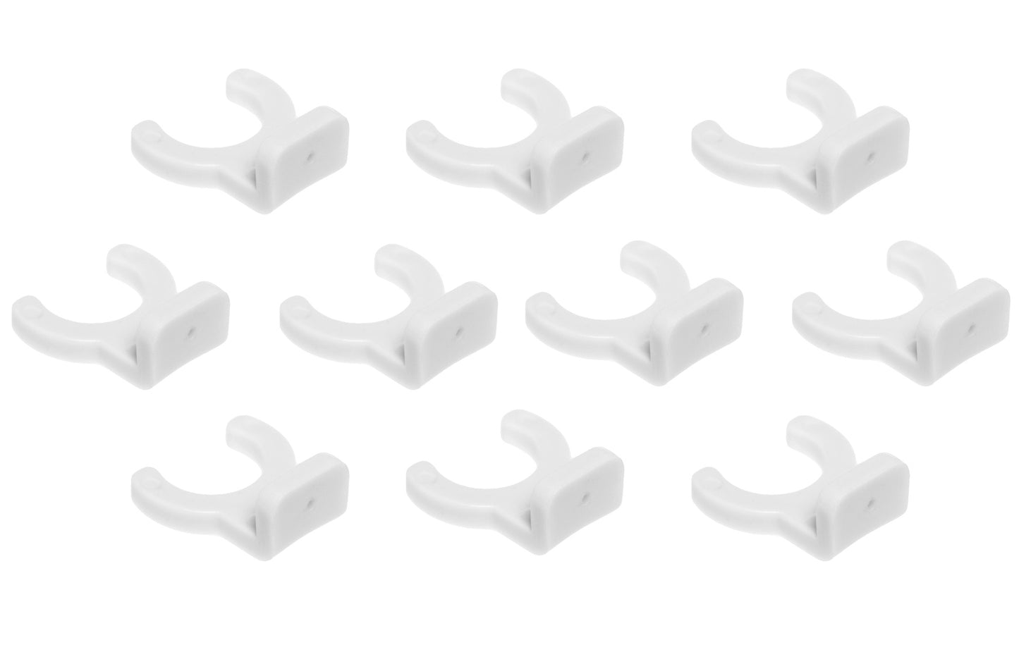 White Plastic Mounting Bracket for Night Light Shade - Clips onto Night Light Module Base - Pack of 10