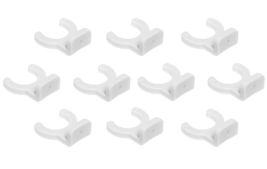 White Plastic Mounting Bracket for Night Light Shade - Clips onto Night Light Module Base - Pack of 10