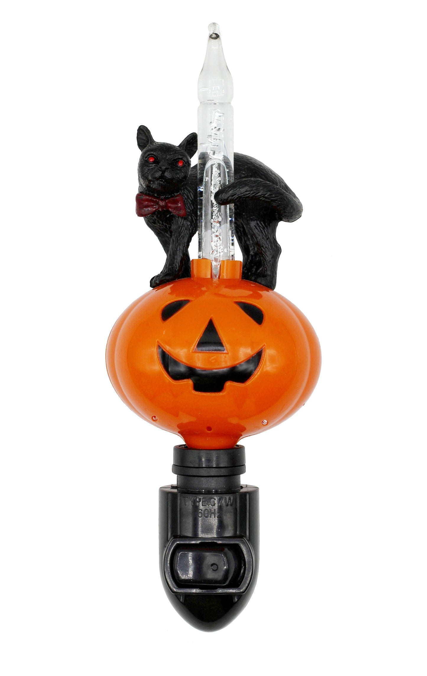 Halloween Pumpkin Jack O' Lantern & Black Cat Bubble Night Light