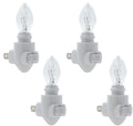 Plug In Night Light Module Includes 4 Watt Bulb, White Plastic, Great for Making Your Own Decorative Night Lights, Pack of 4