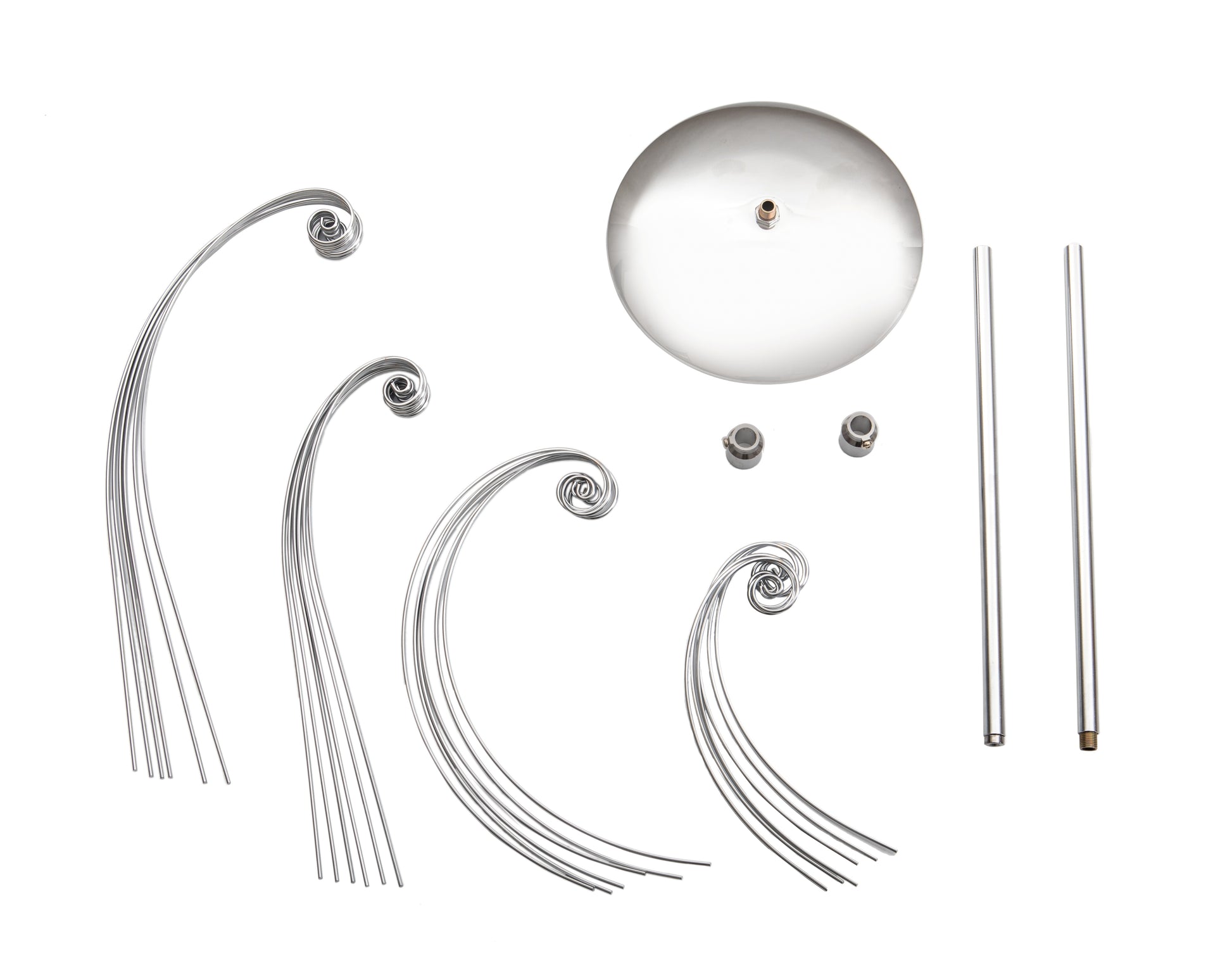 Creative Hobbies 36 Inch Tall Ornament Display Tree, Bright Silver Chrome - detail