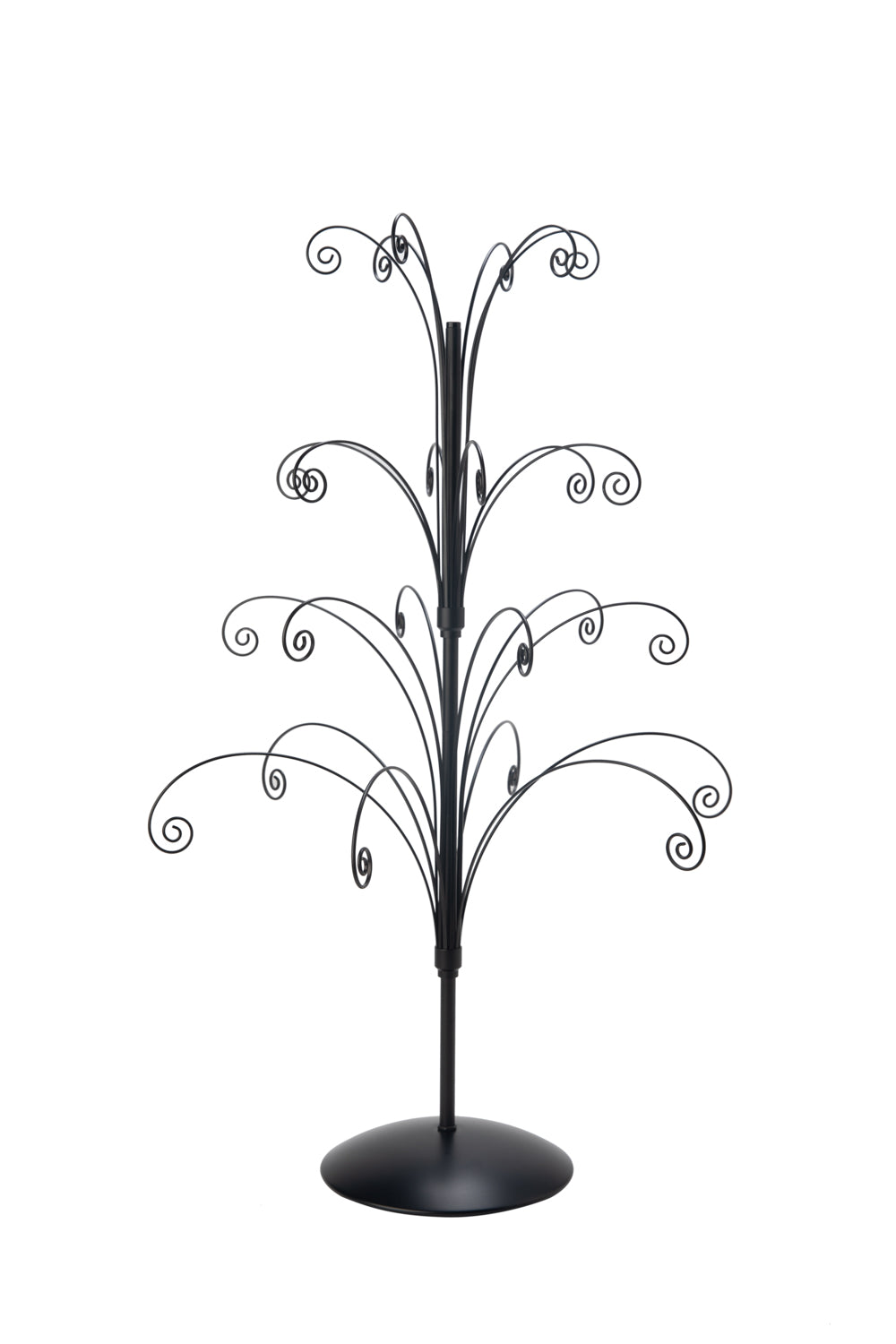 Creative Hobbies 36 Inch Tall Ornament Display Tree, Black Plated, Holds 24 - brass