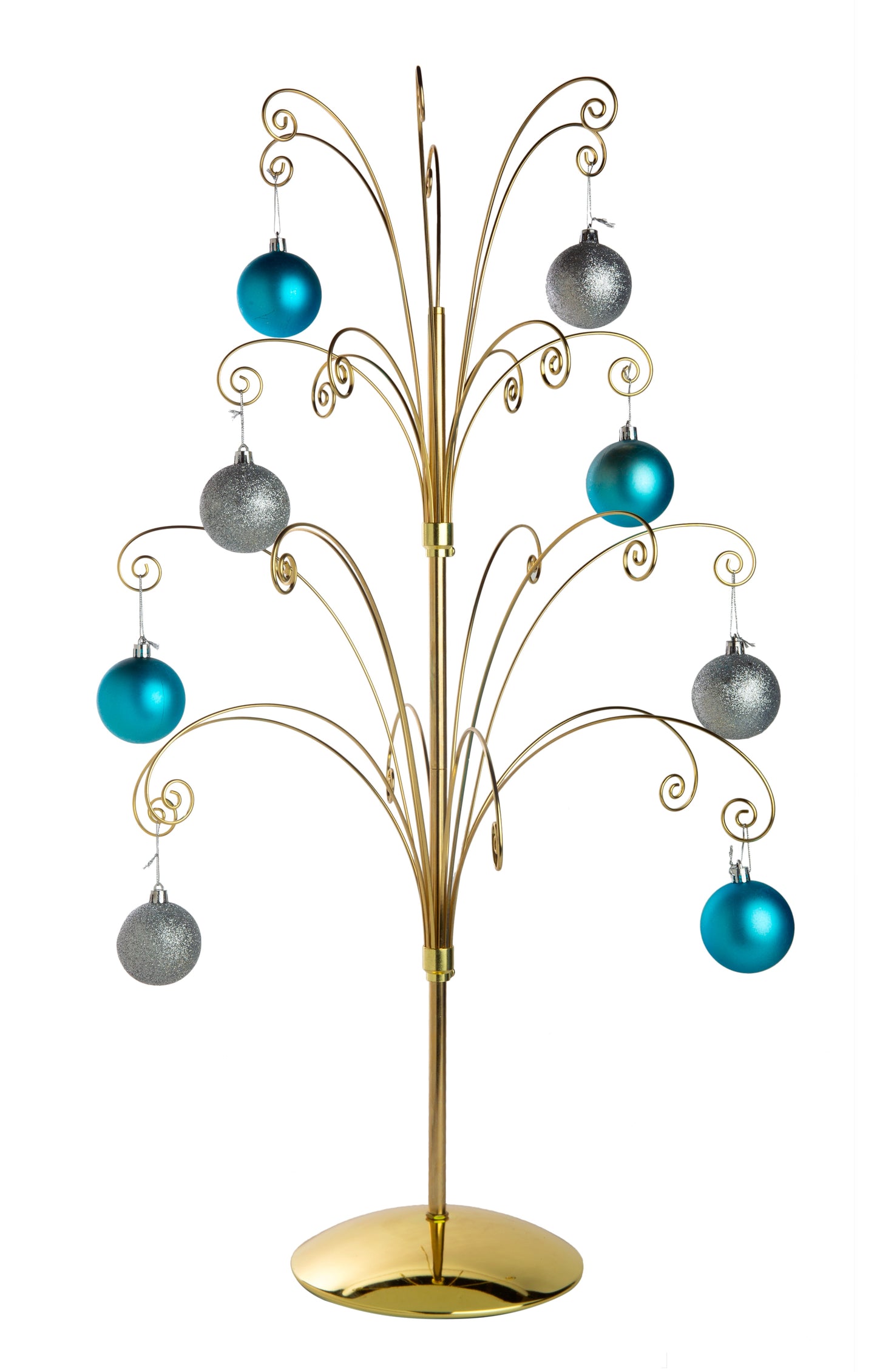Creative Hobbies ORNTREE 36 Inch Tall Ornament Display Tree, Bright Brass - side view