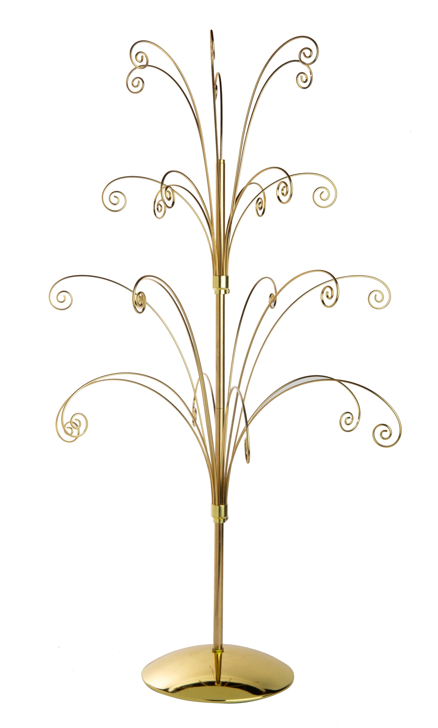 Creative Hobbies ORNTREE 36 Inch Tall Ornament Display Tree, Bright Brass