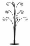 Creative Hobbies 20 Inch Tall Ornament Display Tree, Holds 15 Ornaments (Black)